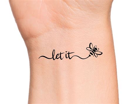 tatuaje let it be|30 Cool Let It Be Tattoo Meaning with Ideas